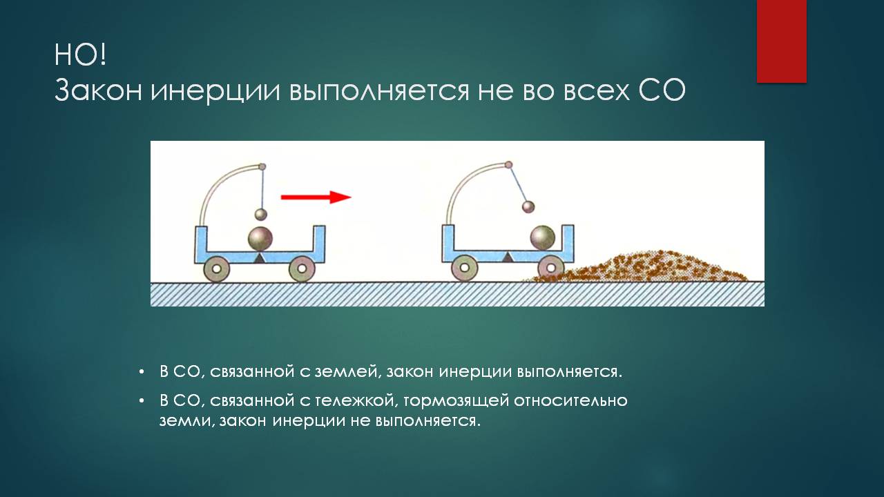 Система отсчета связана с автомобилем является инерциальной